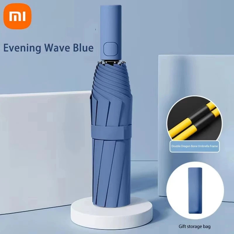 Xiaomi 24 Bone Fully Automatic Double Bone Folding Umbrella For Sun UV Protection Rain Resistance And Strong Wind Resistance