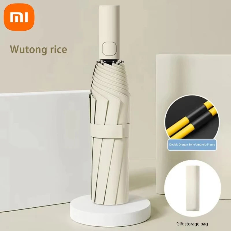 Xiaomi 24 Bone Fully Automatic Double Bone Folding Umbrella For Sun UV Protection Rain Resistance And Strong Wind Resistance