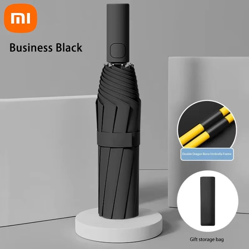 Xiaomi 24 Bone Fully Automatic Double Bone Folding Umbrella For Sun UV Protection Rain Resistance And Strong Wind Resistance