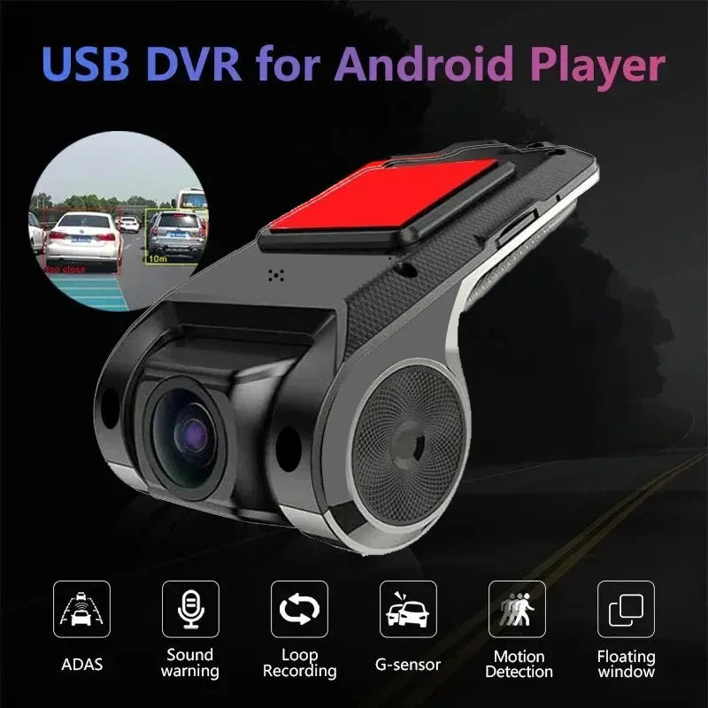 Car DVR Dash Cam – Full HD 1080P with ADAS, Voice Alarm & Video Recording