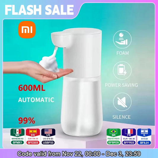 Xiaomi Automatic Foam Soap Dispenser – Touchless Smart Hand Washer, USB Rechargeable