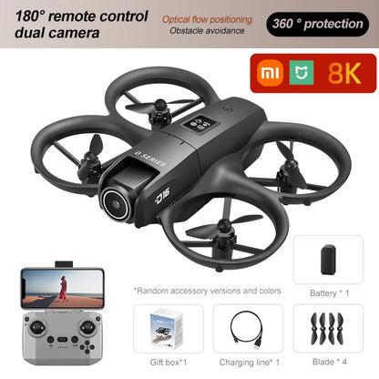 Xiaomi D16 Mini Drone – 8K HD Camera with 180° Electric Adjustable Lens