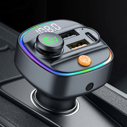 Bluetooth 5.3 FM Transmitter for Car – Handsfree AUX Modulator & Fast Charge MP3 Player
